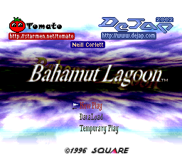 To be honest, I had little to do with this title screen but I take responsibility for not saying no to it...