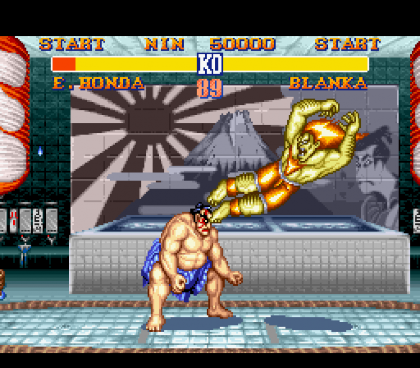 Street Fighter II battle