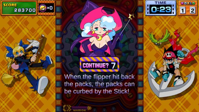 "When the flipper hit back the packs, the packs can be curbed by the Stick!"