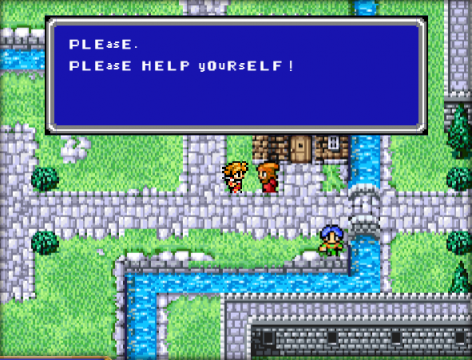 Many NPCs say the same thing, as is to be expected from early games like this