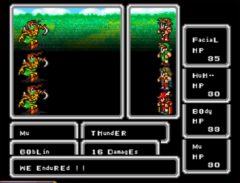 A goblin is defeated