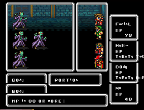 Using a "Portion" to restore HP