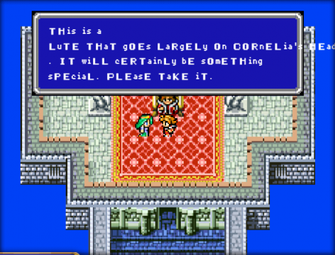 The princess gives the party a Lute