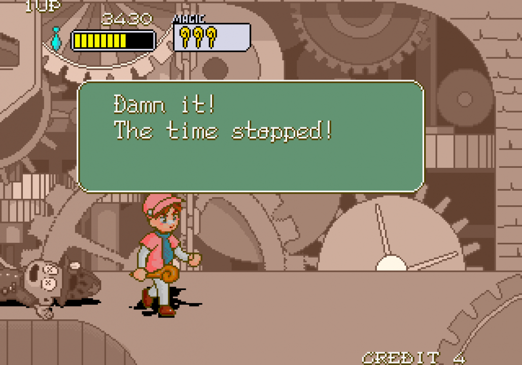 Pu-Li-Ru-La (Arcade) - the game's cute presentation and this main character's swearing don't quite match Pu-Li-Ru-La (Arcade) - the game's cute presentation and this main character's swearing don't quite match