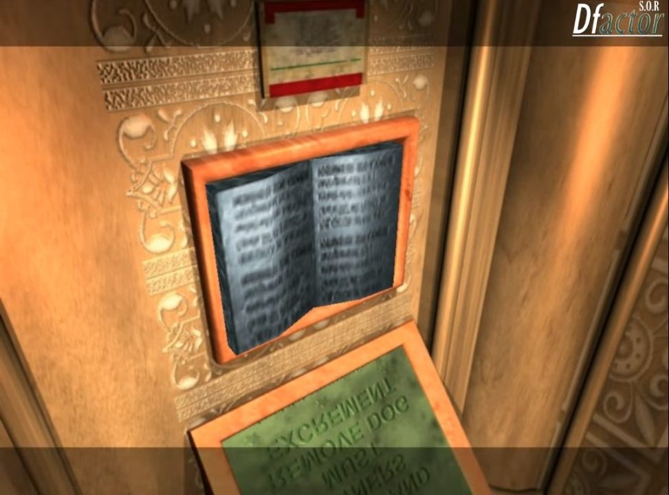 The bottom plaque is a flipped sign about picking up dog poop (from Resident Evil)