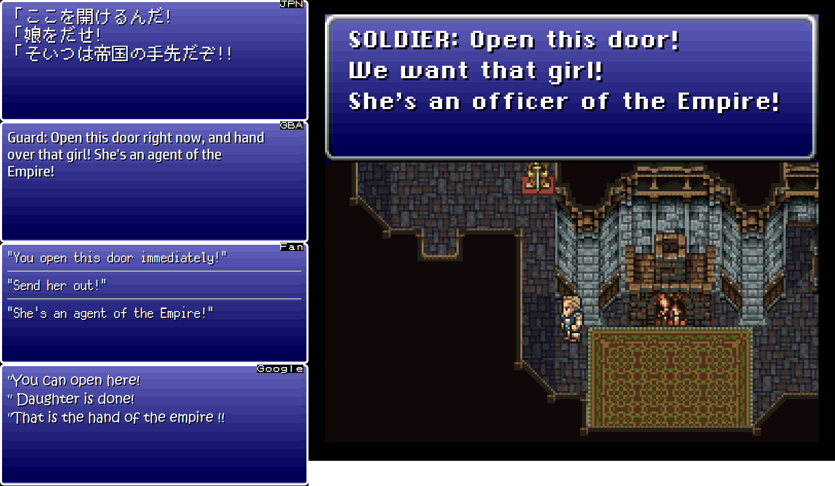 Final Fantasy Vi Translation Comparison Legends Of Localization