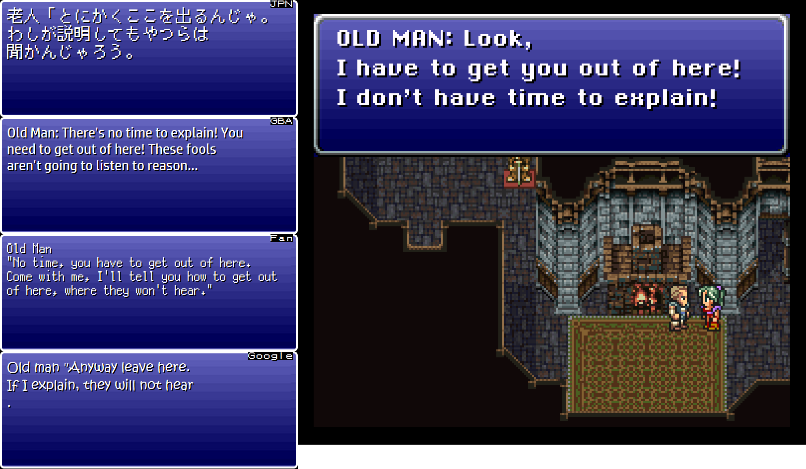 Final Fantasy Vi Translation Comparison Legends Of Localization