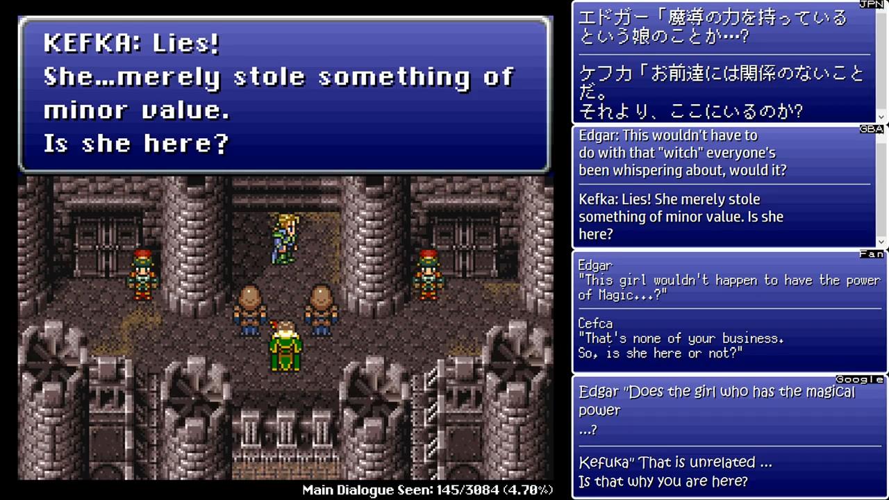 Final Fantasy Vi Translation Comparison Legends Of Localization