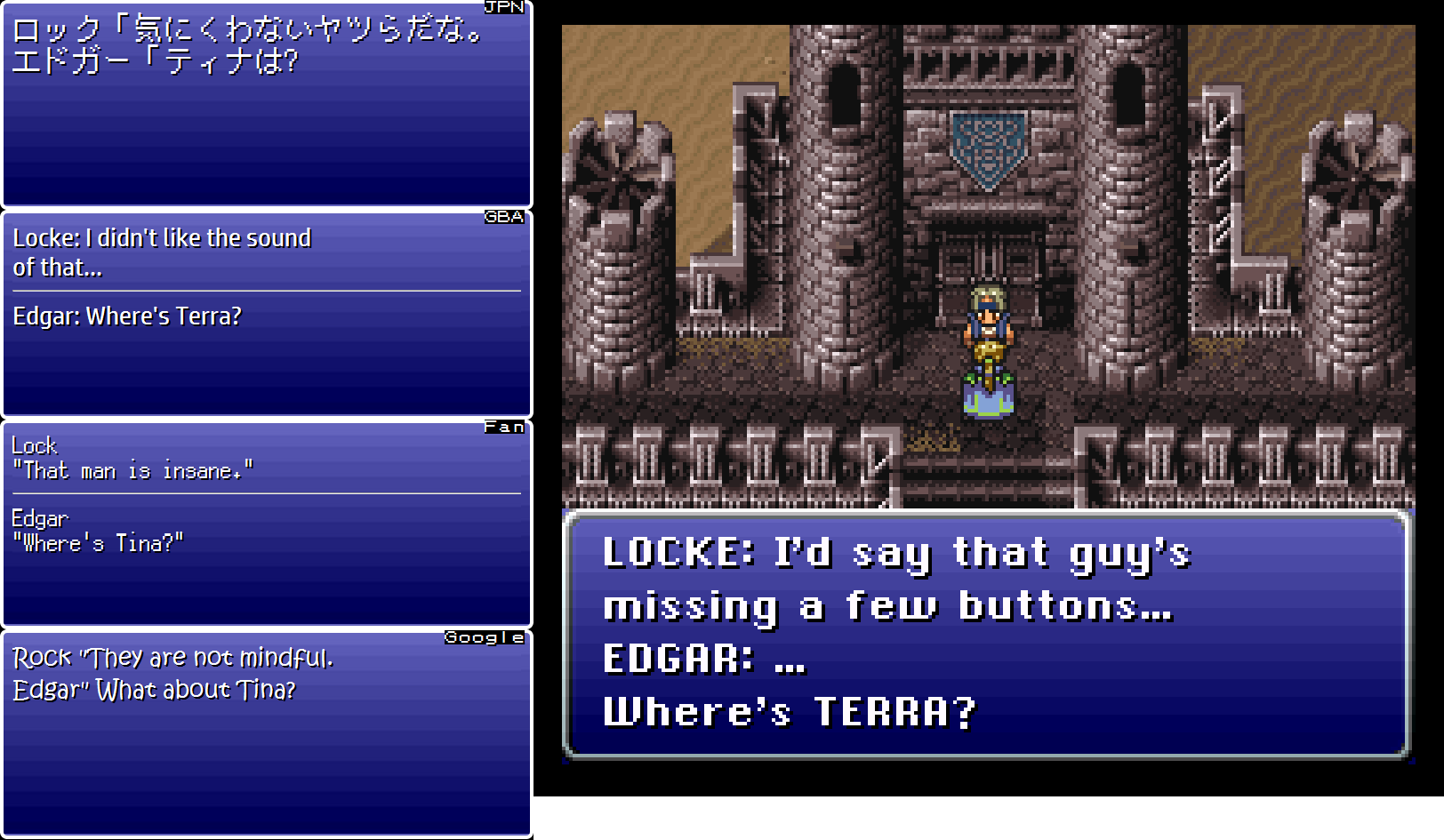 Final Fantasy Vi Translation Comparison Legends Of Localization