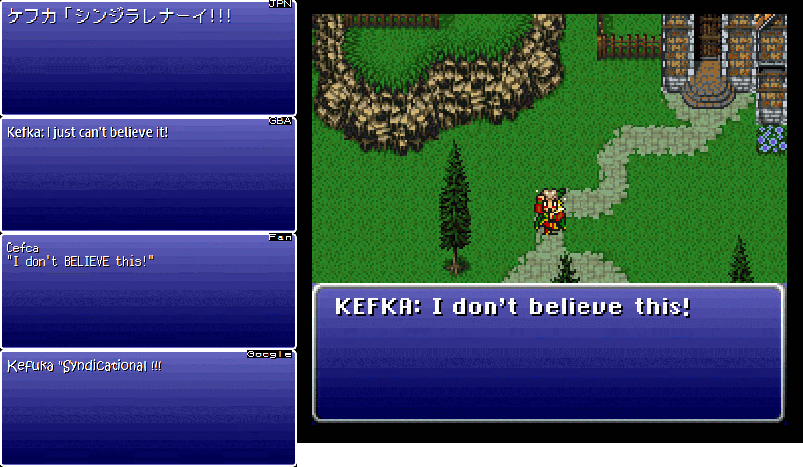 Final Fantasy 6 Pixel Remaster Graphic comparison - SNES/PC