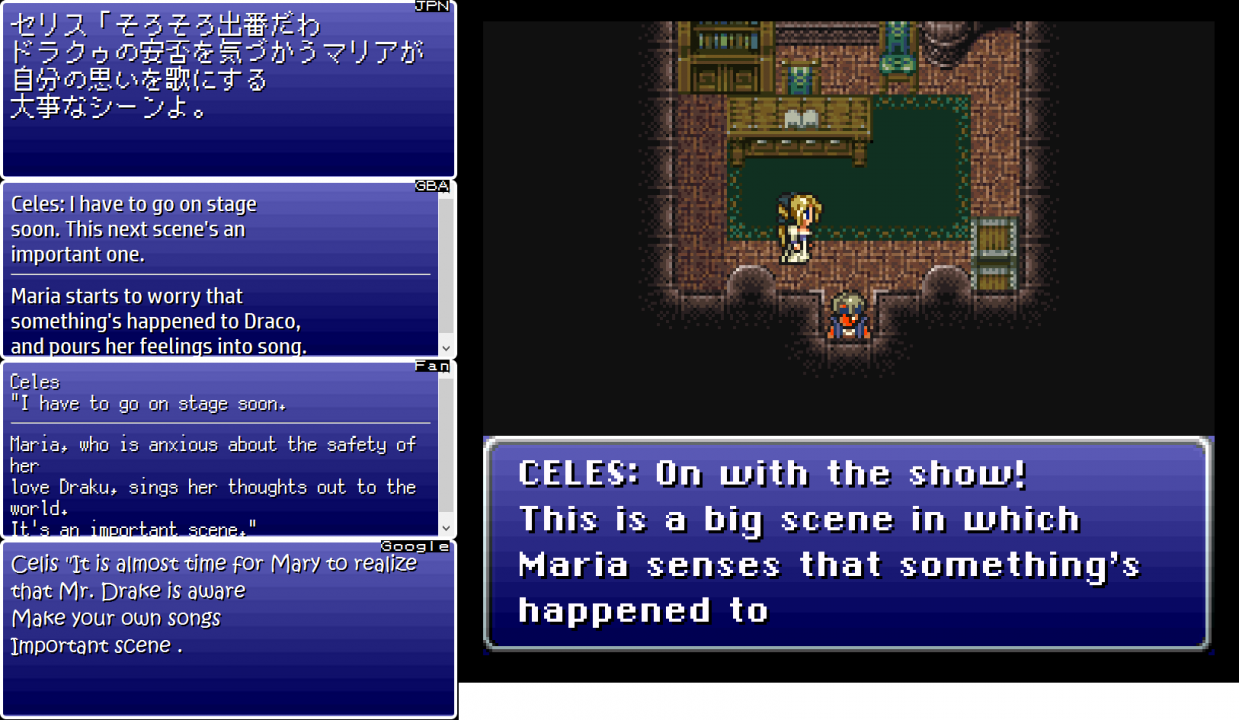 As soon as she puts the opera dress on, she starts using the feminine sentence ending particle wa As soon as she puts the opera dress on, she starts using the feminine sentence ending particle wa