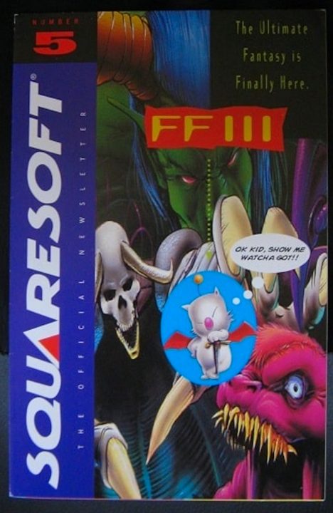 One of the very first marketing materials for the English game already had Mog being a smart-alecky character One of the very first marketing materials for the English game already had Mog being a smart-alecky character
