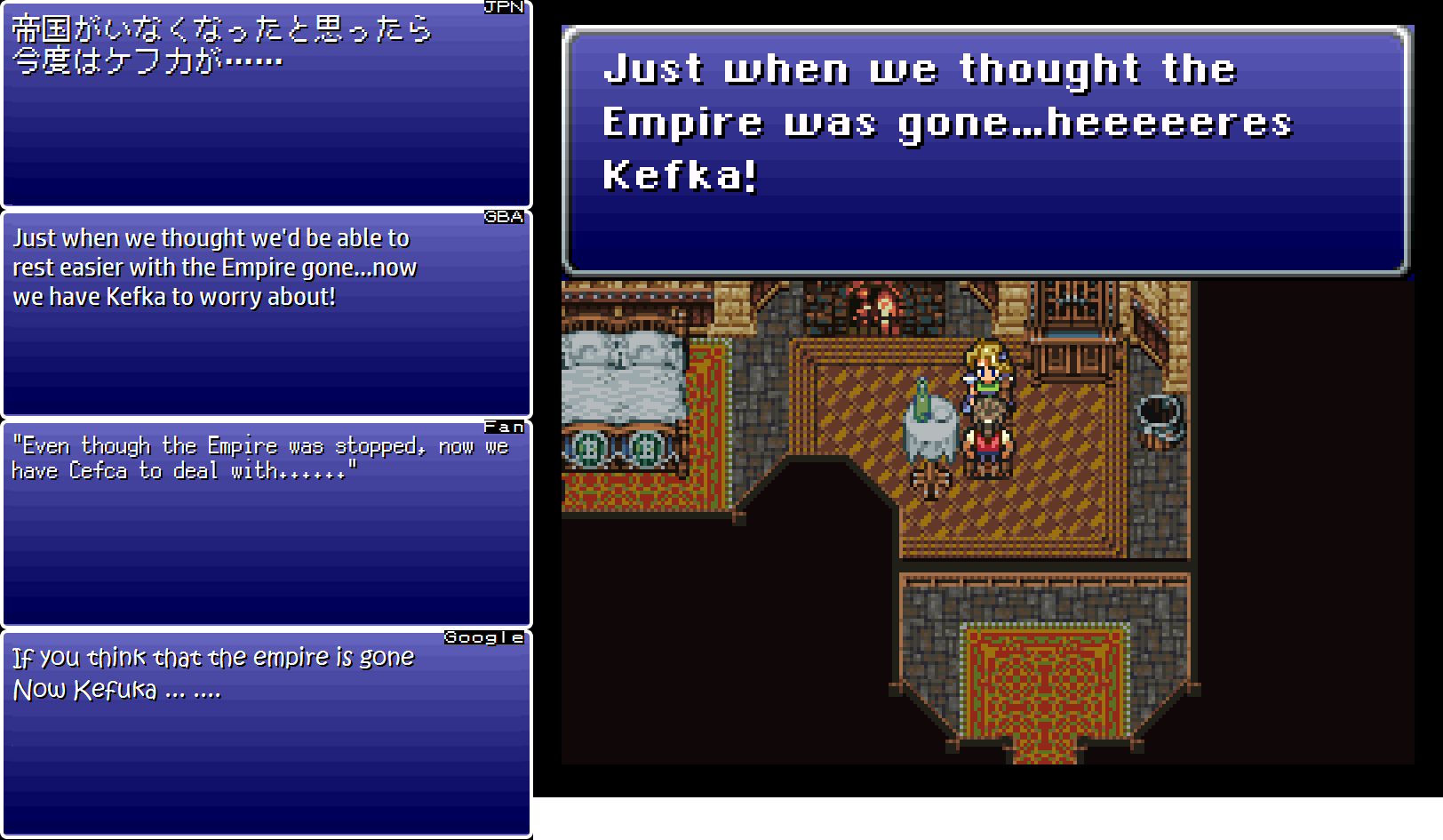 Final Fantasy VI Translation Comparison (Part 12) « Legends of 