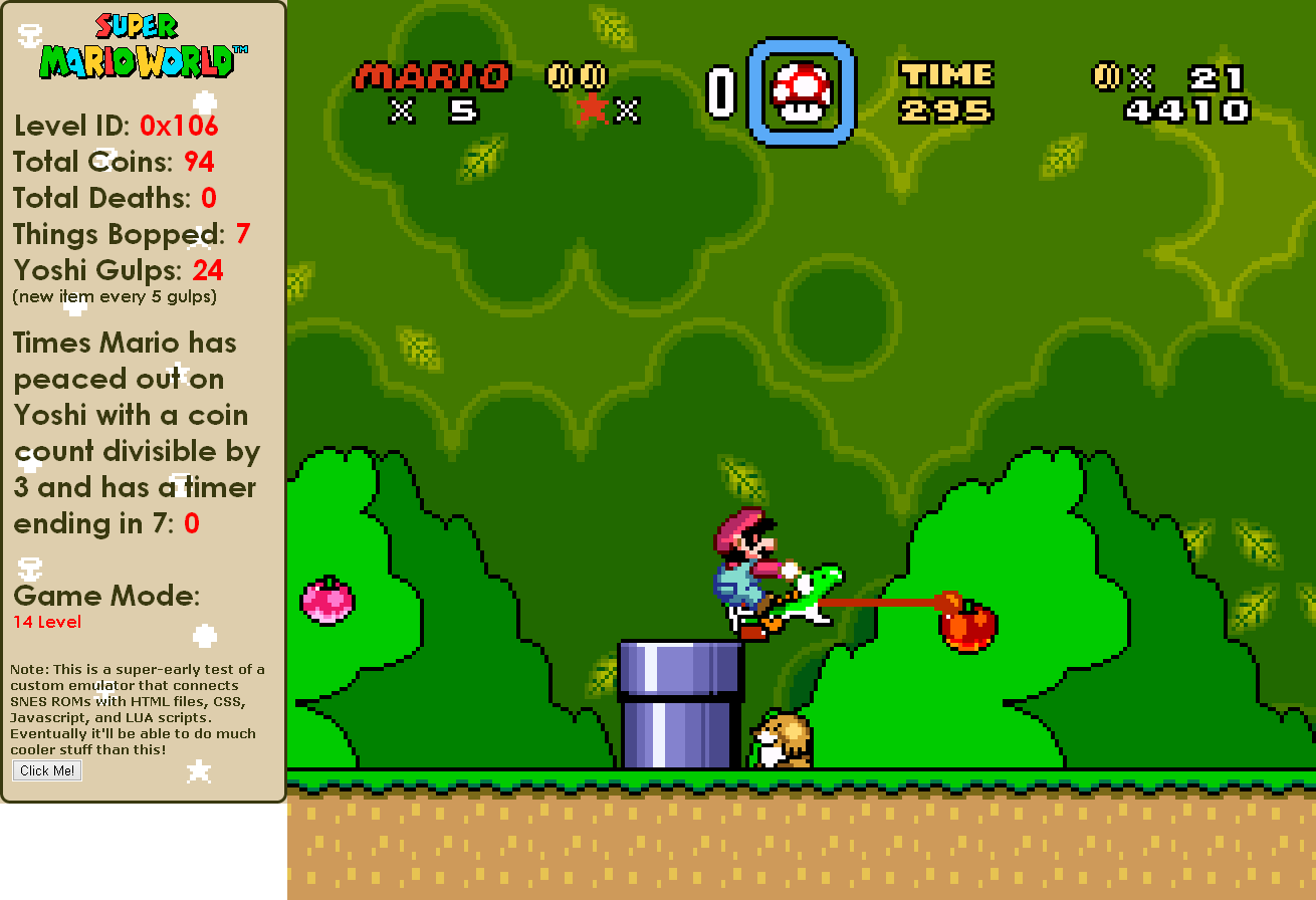 Play SNES Super Mario World Beta by Yoshi Master Online in your browser 