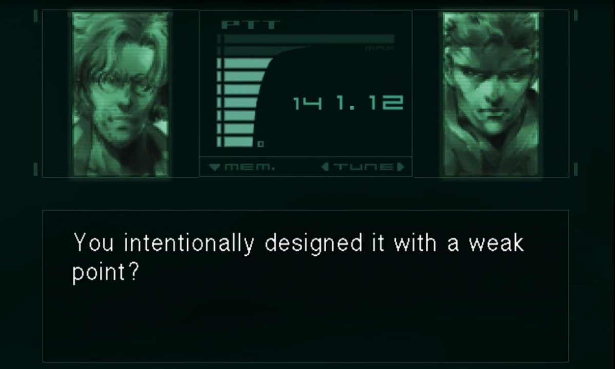 "You intentionally designed it with a weak point?"