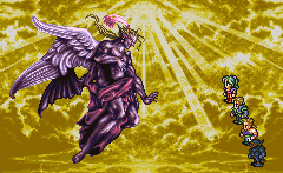 Kefka achieves godlike status by the end of the game.