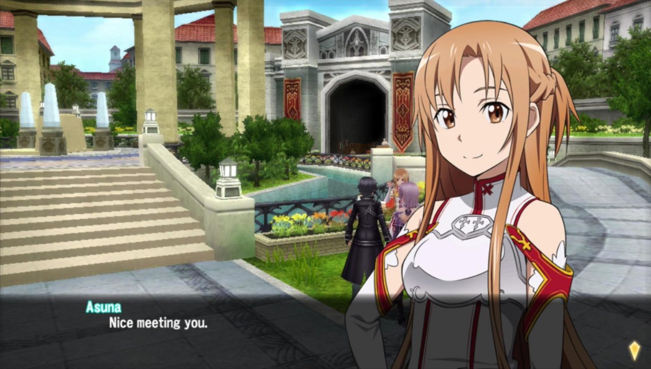 She says this every time you team up with her... but she's your fiancée! The problem lies in the phrase yoroshiku, which is one of those  Japanese words that can mean a million different things but doesn't have a good, single English equivalent. Without context, the translator guessed blindly here and got it wrong.