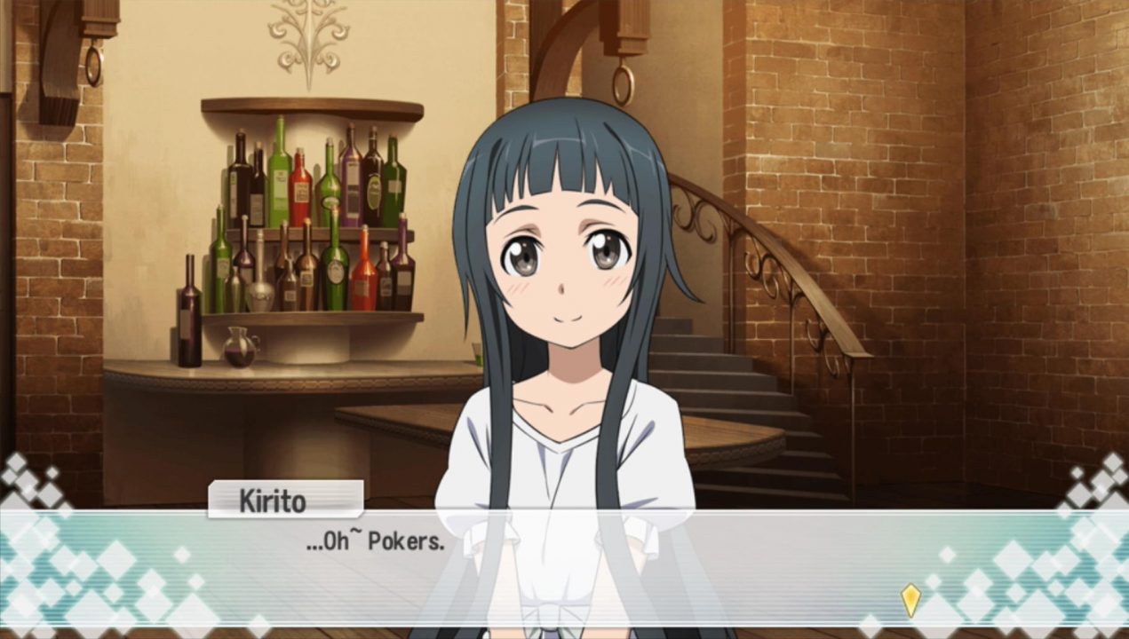 For some reason this whole scene is about Texas Hold 'Em, and it all falls apart right from the start