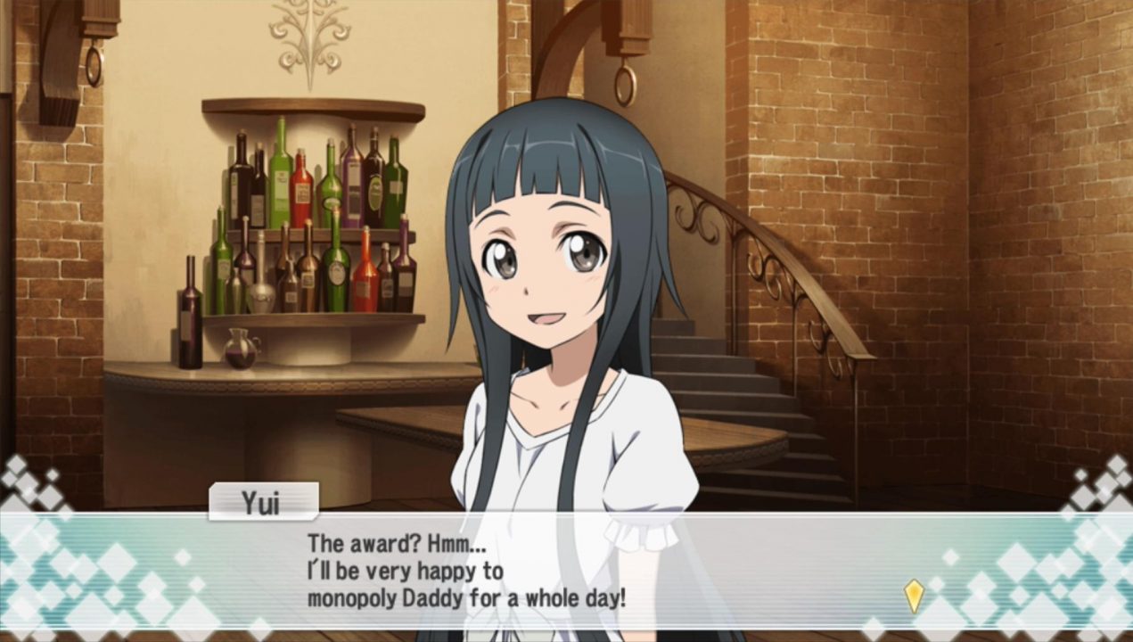 Oh yeah, by the way, we're her daddy. We gave birth to her out of an item or something