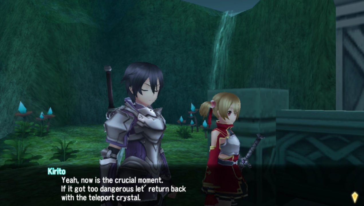 "Yeah, now is the crucial moment. If it got too dangerous let' return back with the teleport crystal."