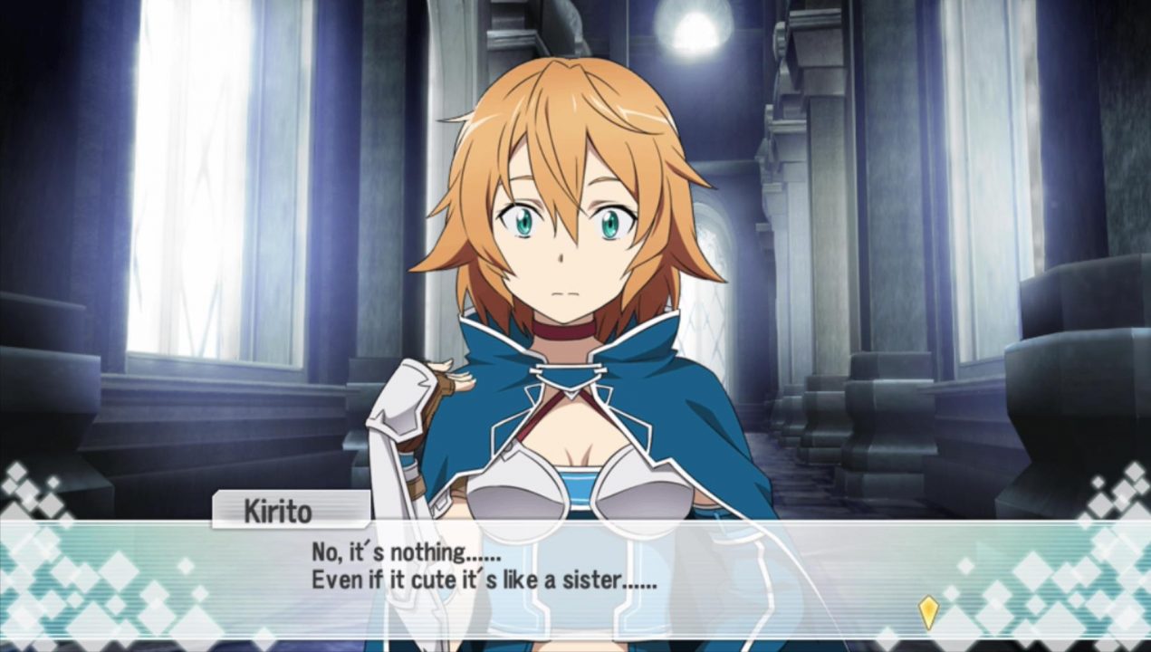 "Even if it cute" - Also it's obvious in this scene that Kirito is talking about Philia, the girl in this screenshot. But it seems the translator had no context here and had no idea who/what Kirito was talking about, so to be safe, the translator went with "it" as the pronoun everywhere