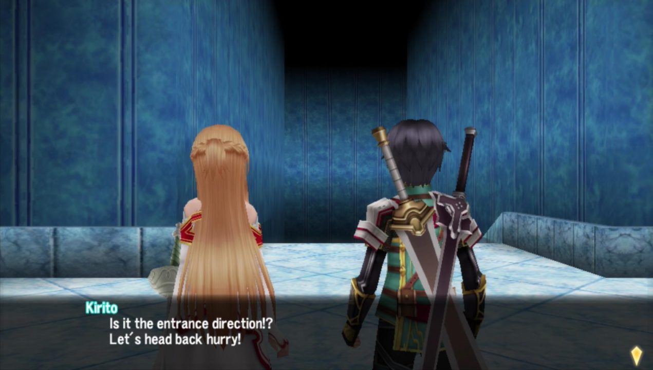 "Is it the entrance direction!? Let's head back hurry!"