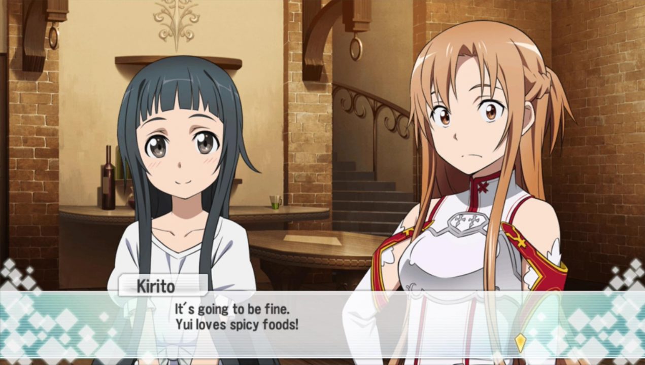 No, you're not seeing things. Someone messed up and copied the wrong line into the wrong spot, resulting in two of the same line in a row. But it's Kirito saying it this time. Asuna's line above is where the mistake happens, based on what her voice actor says during the line