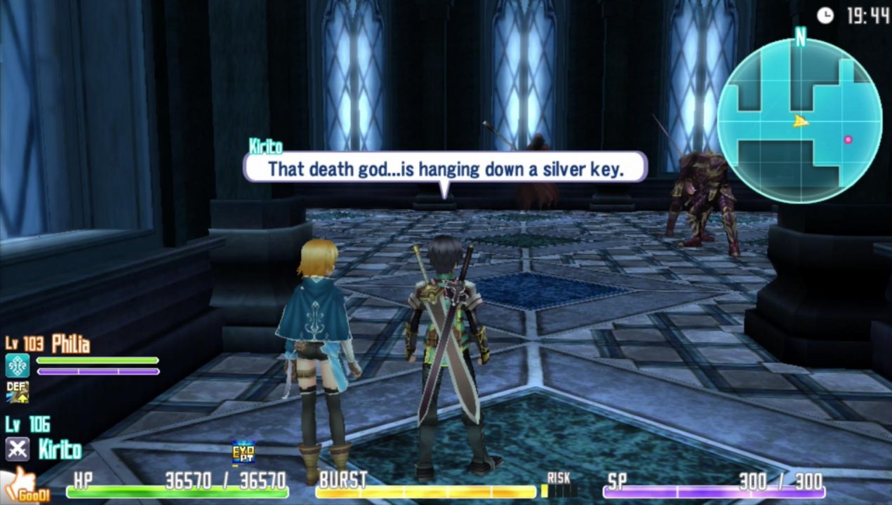 This is a funny way of saying "There's a silver key dangling from that Reaper." But even then that's a weird sentence I guess.