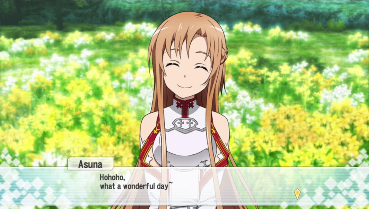 "Hohoho" is common in Japanese laughter, but it evokes very different imagery for many English speakers. What's more, she actually goes "Heheheh" in the audio here. So I dunno what happened