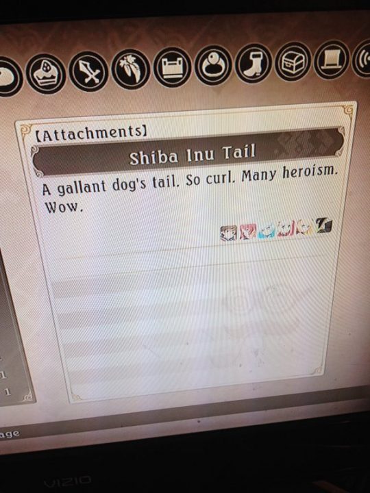 "So curl. Many heroism."Reference to the Internet "doge" meme "So curl. Many heroism."Reference to the Internet "doge" meme