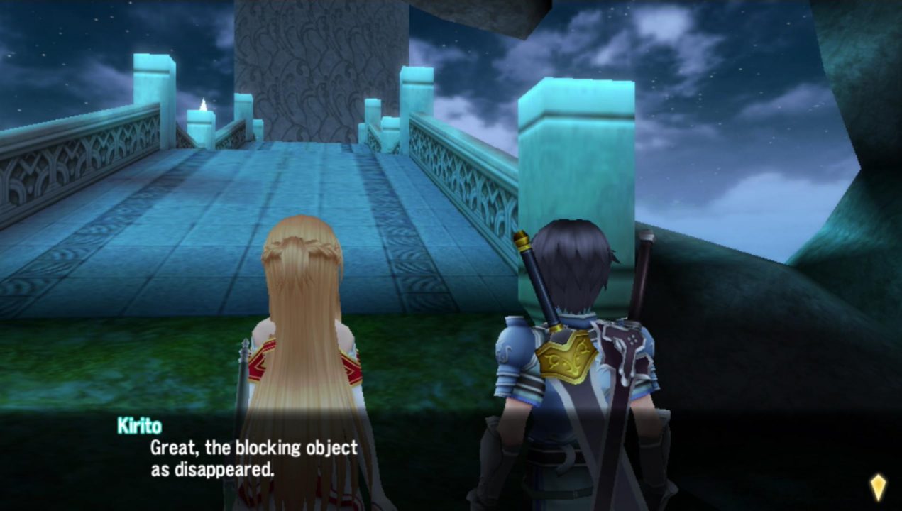 "Great, the blocking object as disappeared."