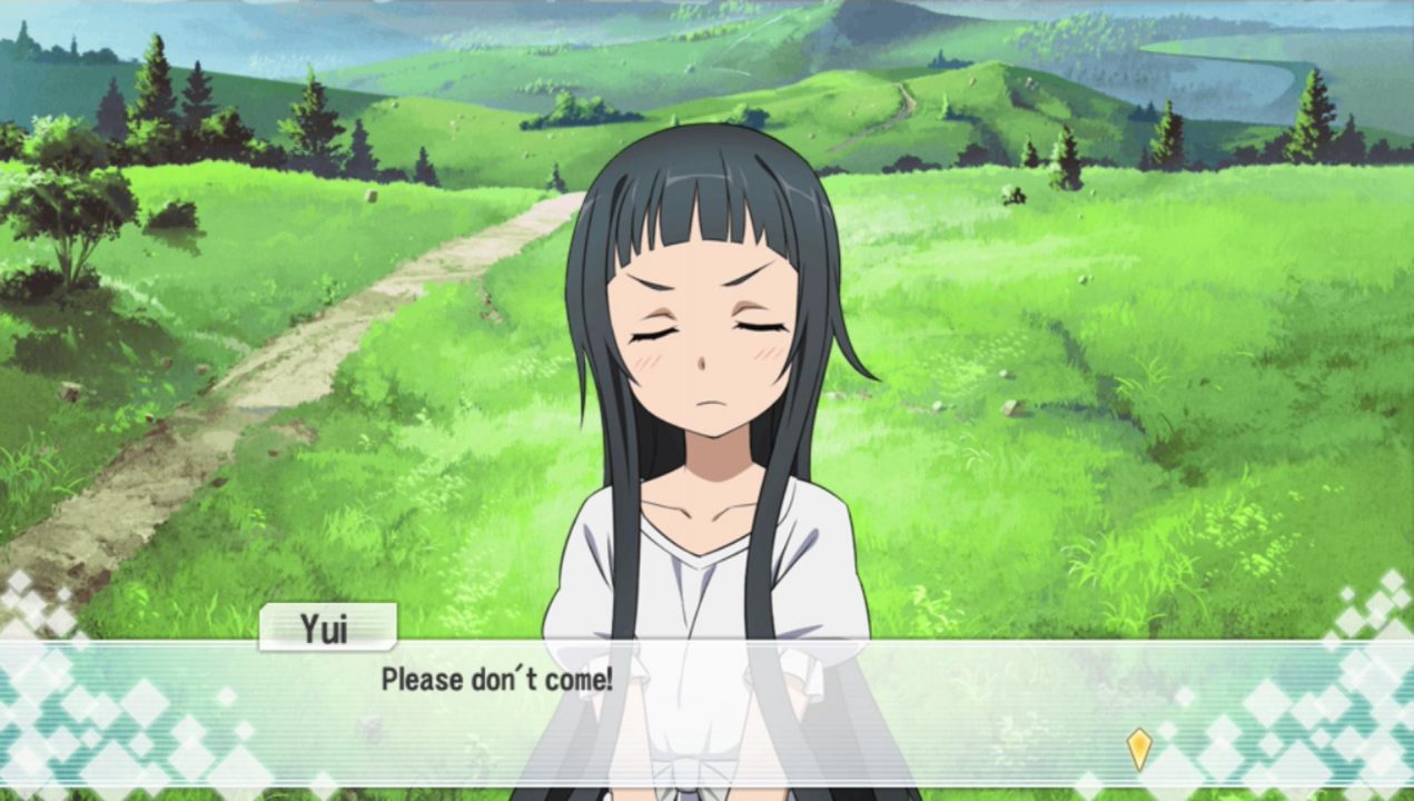 This is another common thing in low quality Japanese-to-English translation. While this phrase literally does mean "please do not come", in English we'd normally say "Stay away!"