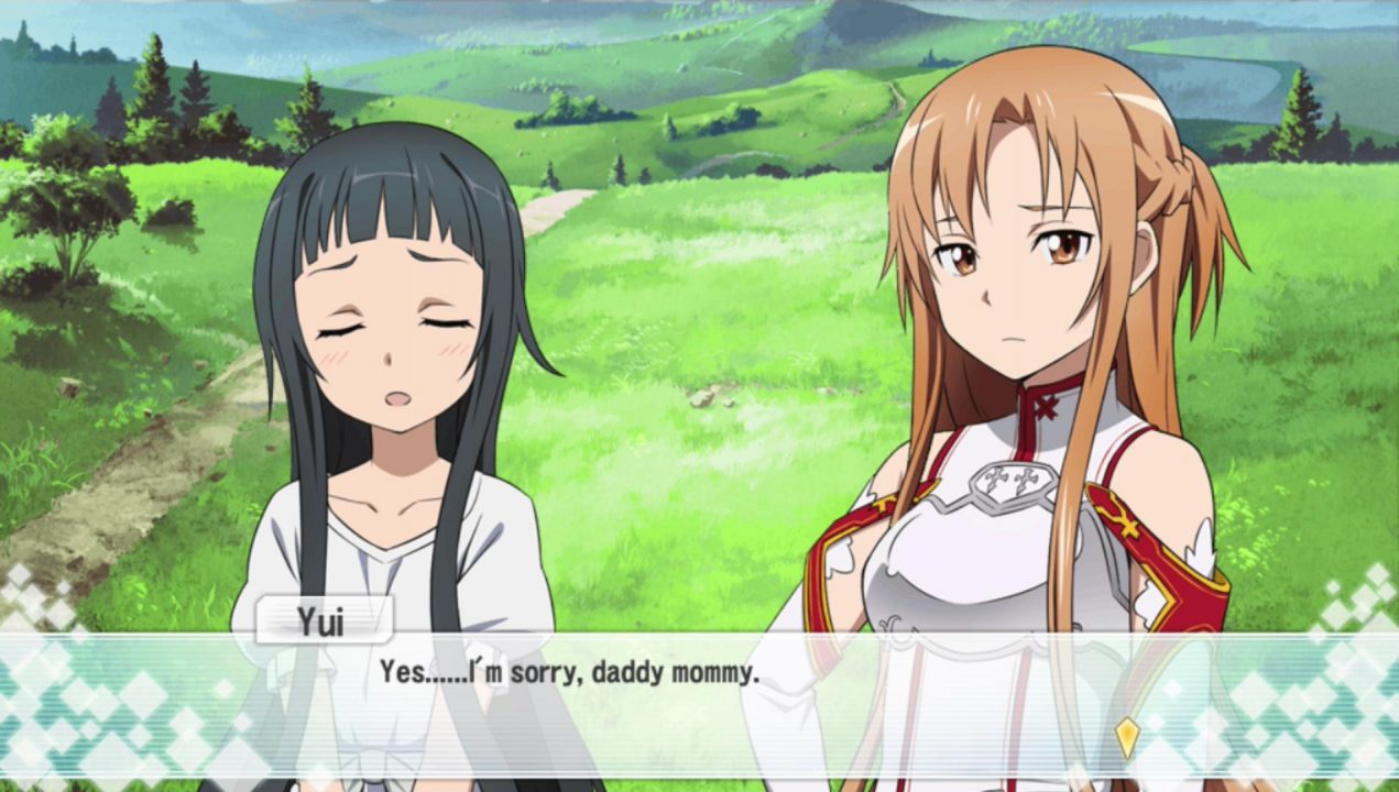 "I'm sorry, daddy mommy".