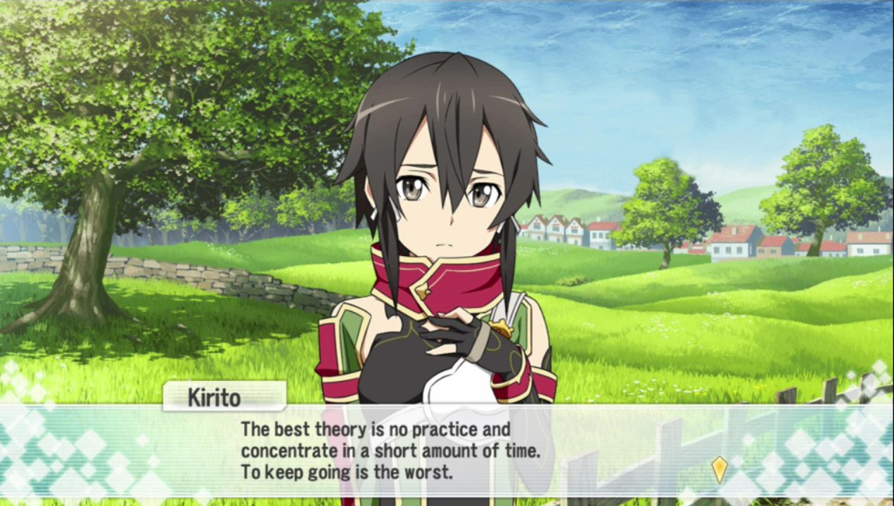 "The best theory is no practice and concentrate in a short amount of time. To keep going is the worst."