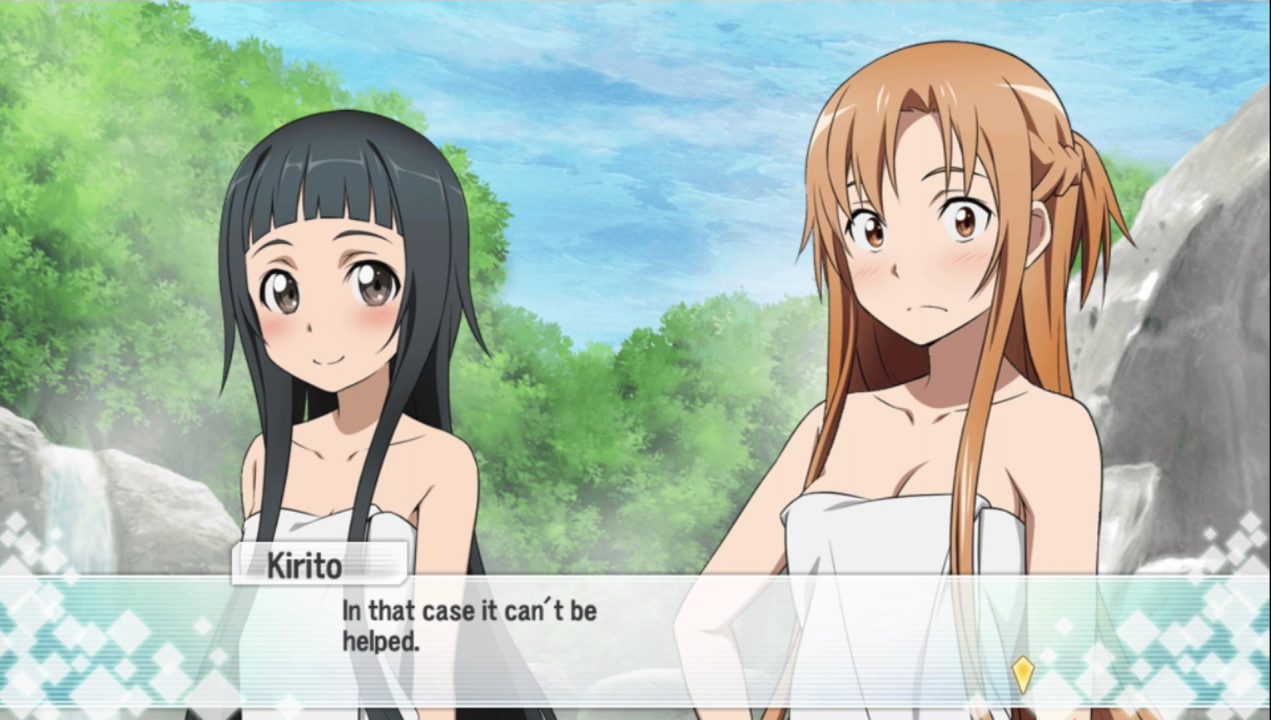 "In that case it can't be helped."