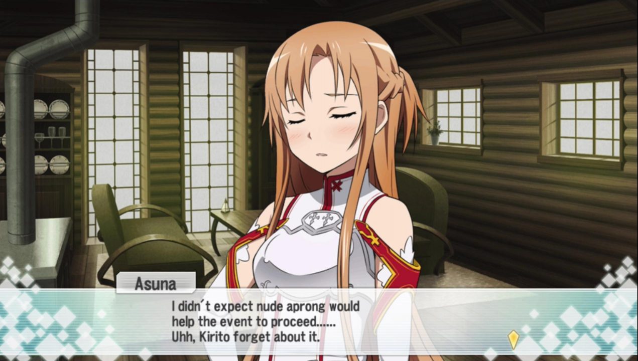 She wore a "nude aprong" in this scene