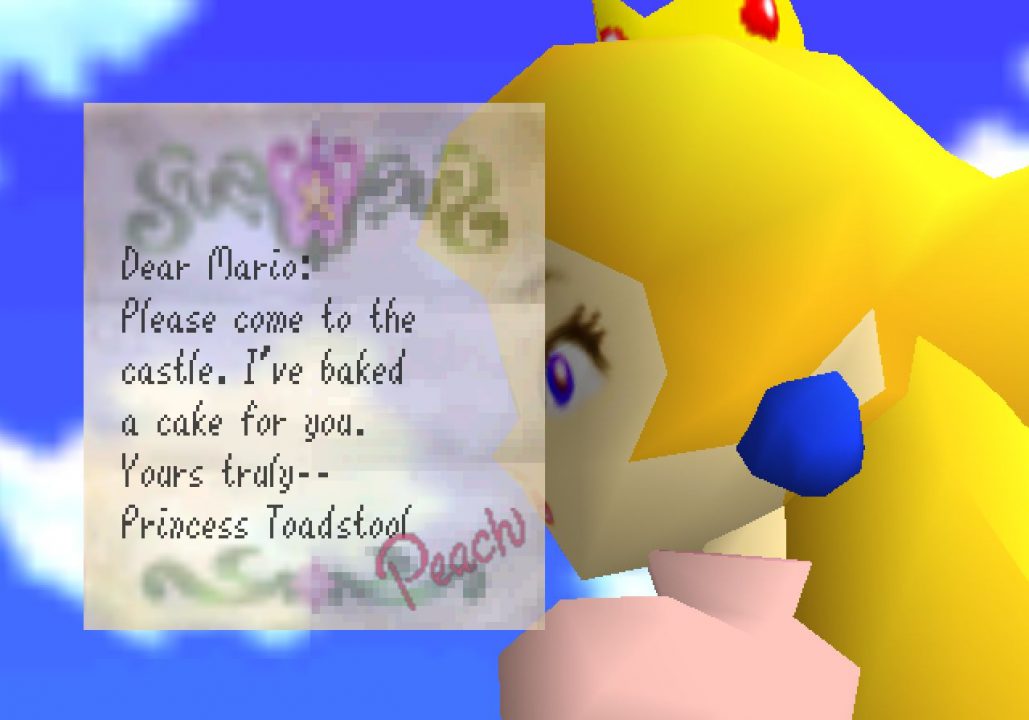 Most fans probably encountered the Toadstool/Peach switch in Super Mario 64, released a few years after Yoshi's Safari Most fans probably encountered the Toadstool/Peach switch in Super Mario 64, released a few years after Yoshi's Safari