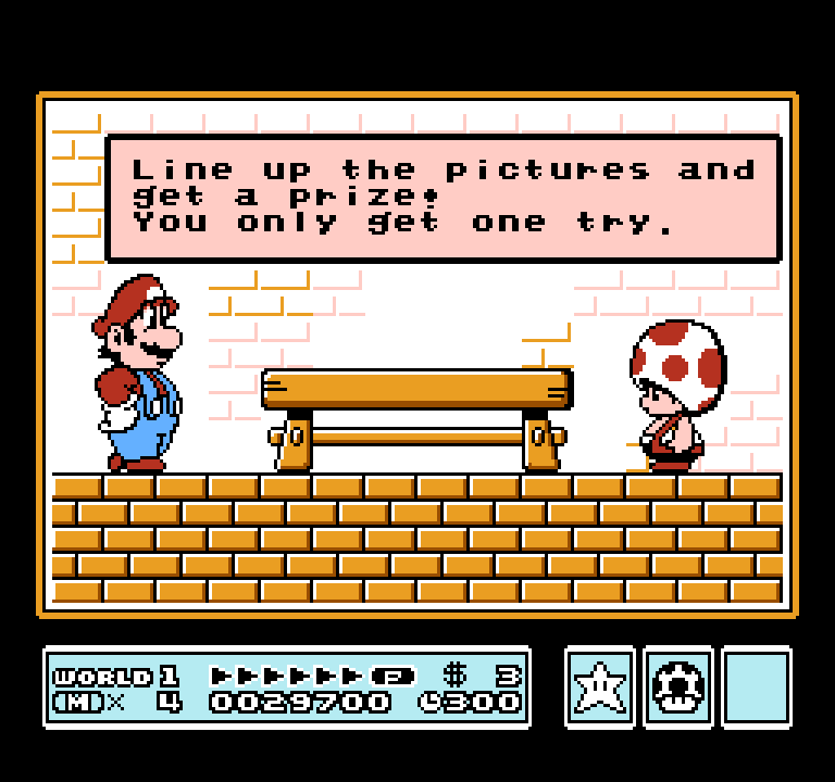 And the text in Super Mario Bros. 3 was always left in English And the text in Super Mario Bros. 3 was always left in English