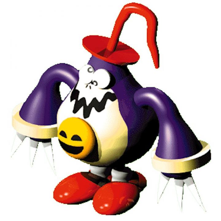 The Japanese version of Punchinello from Super Mario RPG uses wate The Japanese version of Punchinello from Super Mario RPG uses wate