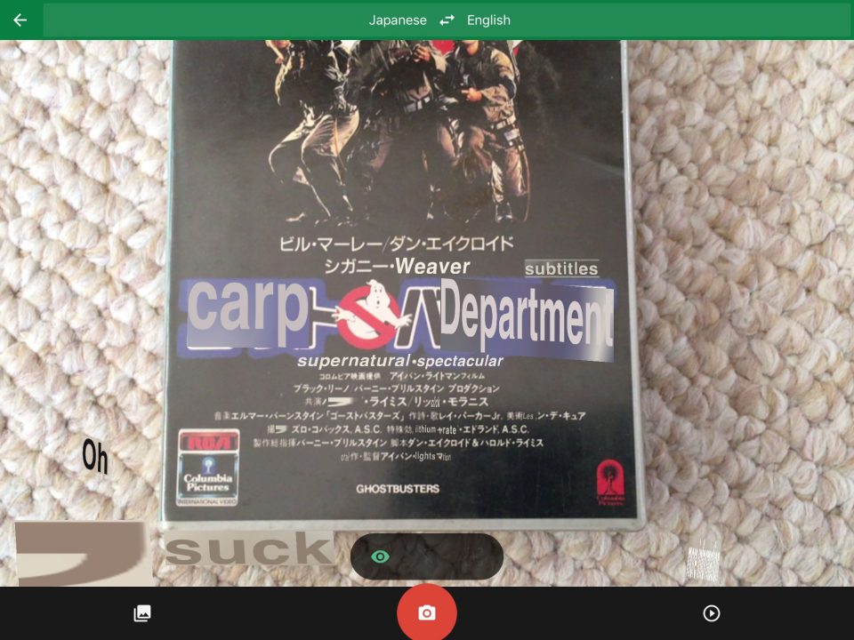 Alternatively, you could use auto-translation apps to experience Ghostbusters in an all new way!