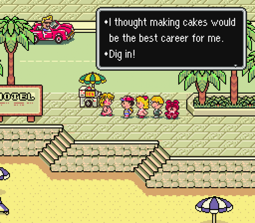In the final version of the game, this woman offers you Magic Cake after you help her out In the final version of the game, this woman offers you Magic Cake after you help her out