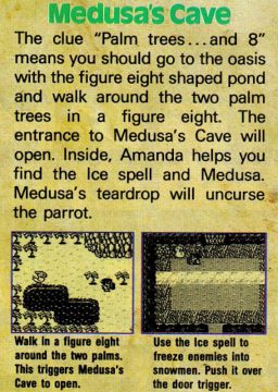 Issue 28 of Nintendo Power includes details on solving this palm tree puzzle Issue 28 of Nintendo Power includes details on solving this palm tree puzzle
