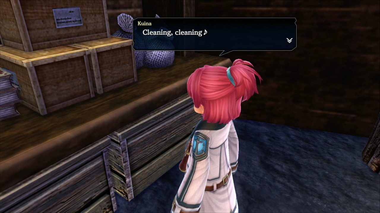 Translation B: "Cleaning, cleaning ♪"