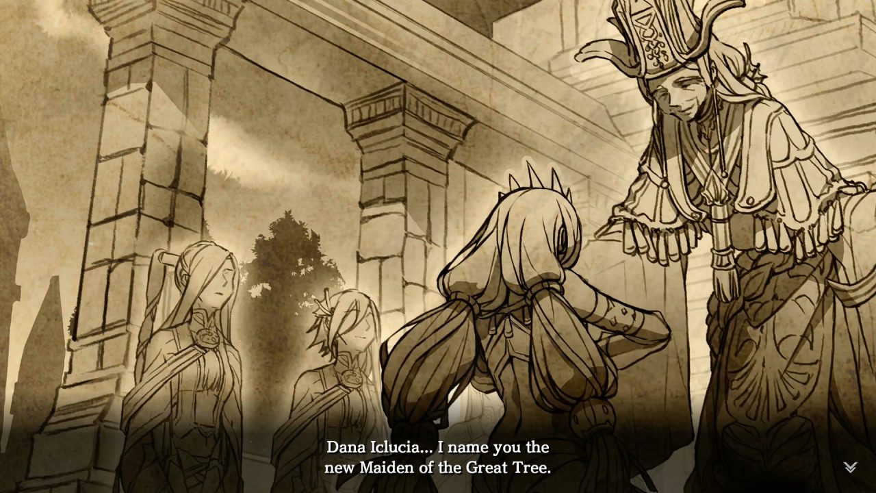 Translation B: "Dana Iclucia... I name you the new Maiden of the Great Tree."