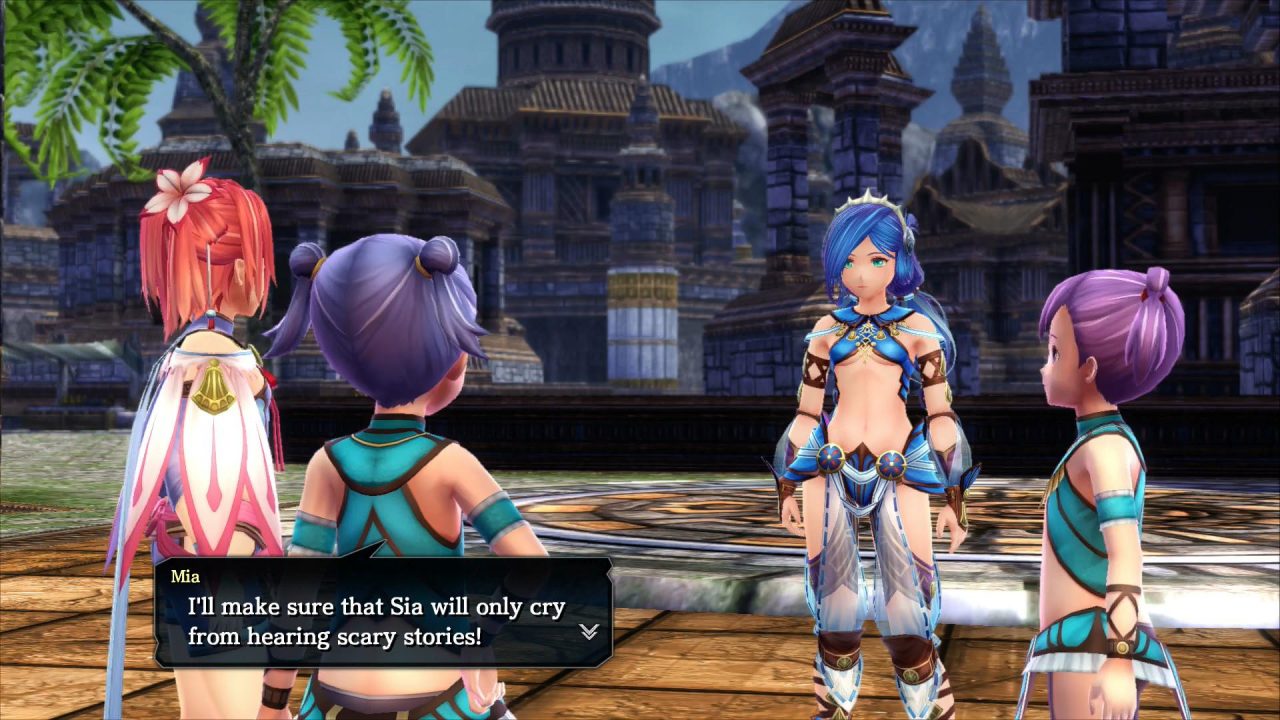 Translation A: "I'll make sure that Sia will only cry from hearing scary stories!"