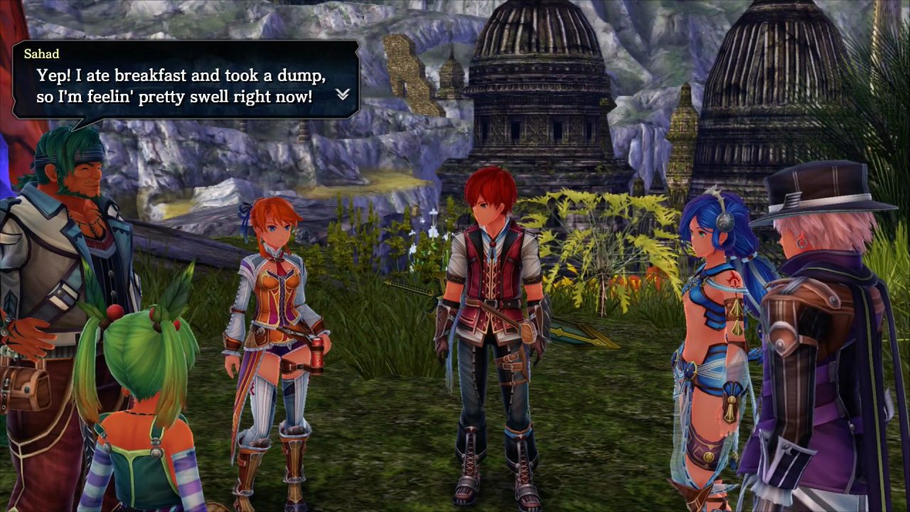 Translation A: "Yep! I ate breakfast and took a dump, so I'm feelin' pretty swell right now!"