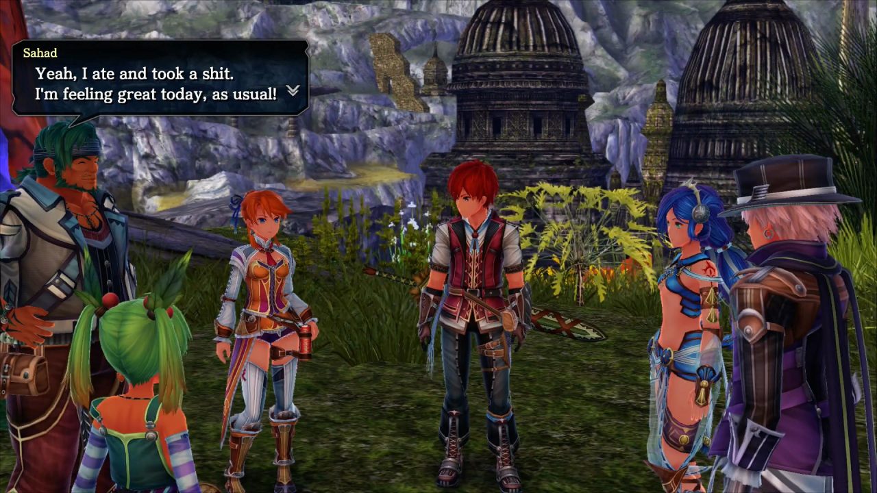 Translation B: "Yeah, I ate and took a shit. I'm feeling great today, as usual!"