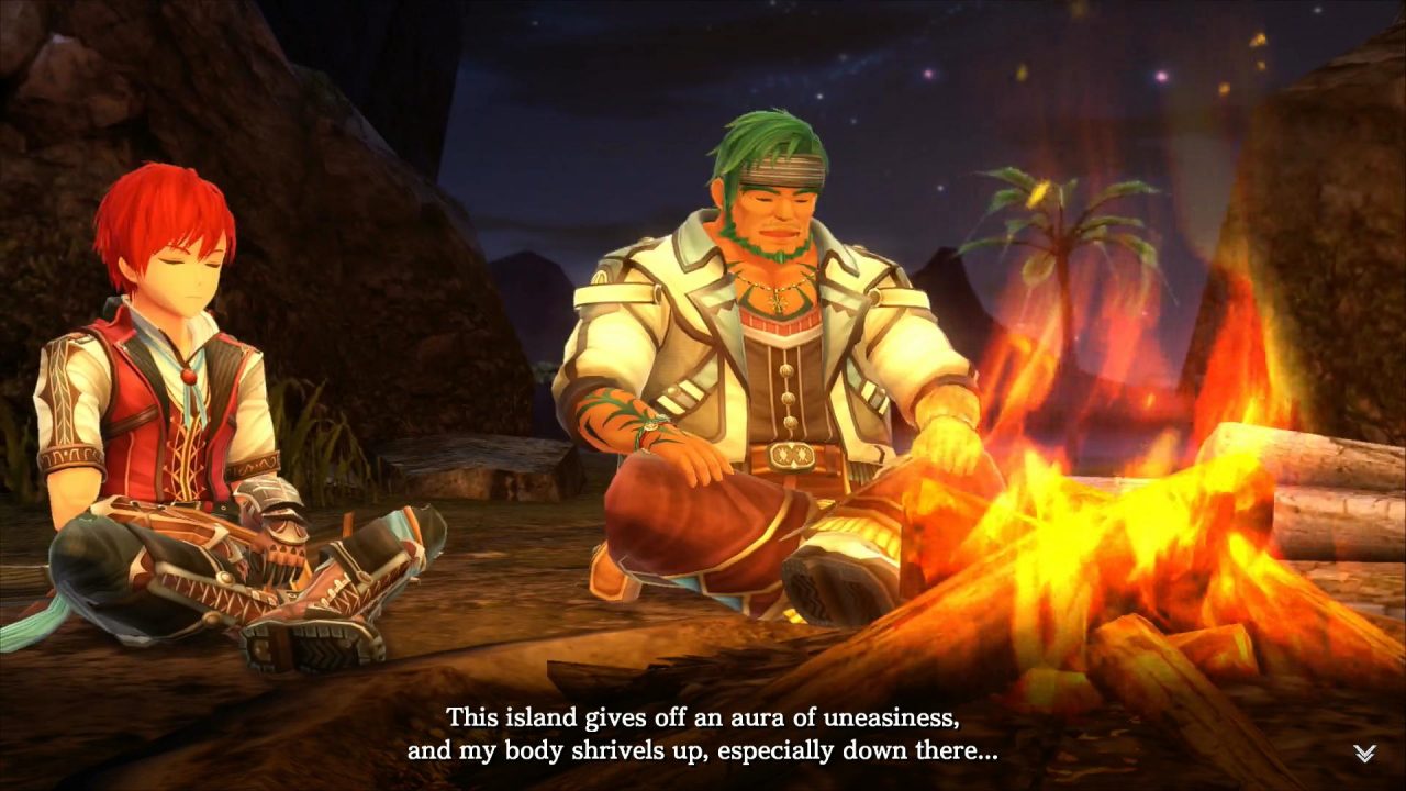 Translation A: "This island gives off an aura of uneasiness, and my body shrivels up, especially down there..."