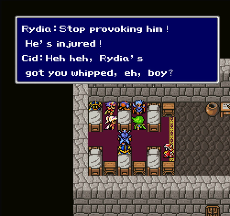 PlayStation version: "got you whipped"