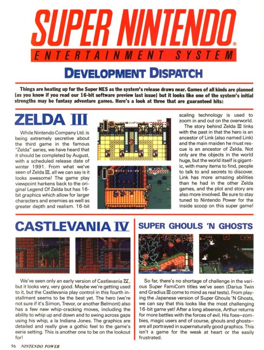 Nintendo Power, the big and official magazine at the time, introduced the game as "Zelda III" Nintendo Power, the big and official magazine at the time, introduced the game as "Zelda III"